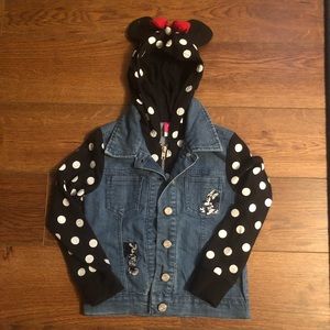Disney Mickey and Minnie jacket w/ faux de…